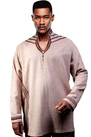 Stunning African Vulcan Neck Shirt Dashiki Futuristic 